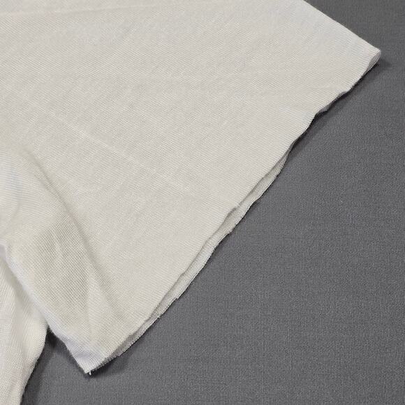 Freeloader White Shirt Tee NEW Grunge Raw Hem Short Sleeves Scoop Neck Women's S - Picture 9 of 13